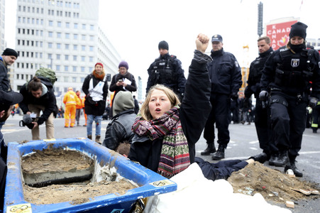 Extinction Rebellion Protestaktion in Berlin