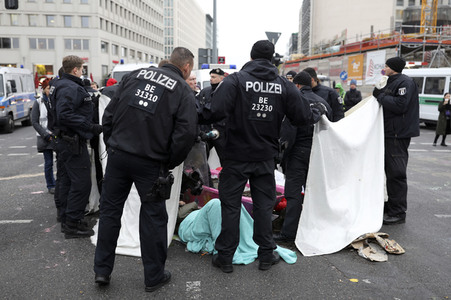 Extinction Rebellion Protestaktion in Berlin