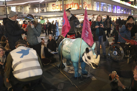 Extinction Rebellion Protestaktion in Berlin