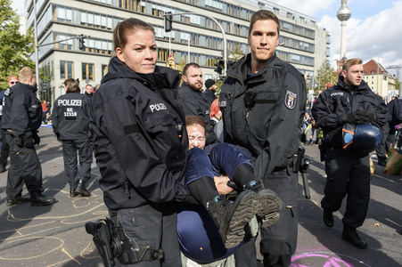 Extinction Rebellion Protestaktion in Berlin