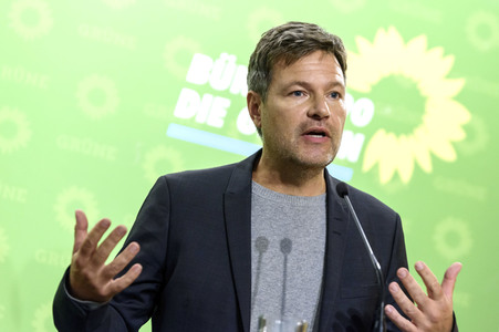 Pressekonferenzder Grünen in Berlin