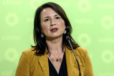 Pressekonferenzder Grünen in Berlin