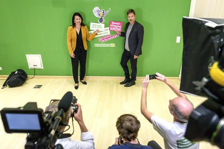 Pressekonferenzder Grünen in Berlin