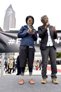 Mahnwache FreeHongKong auf der Frankfurter Buchmesse 2019