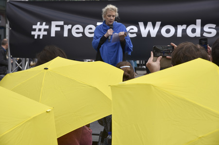 Mahnwache FreeHongKong auf der Frankfurter Buchmesse 2019