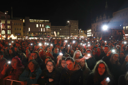 Solidaritätskonzert 'Halle zusammen' in Halle