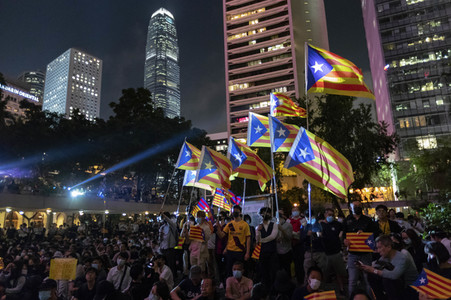Solidaritätsdemo für Katalonien in Hongkong