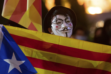 Solidaritätsdemo für Katalonien in Hongkong