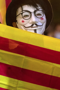 Solidaritätsdemo für Katalonien in Hongkong