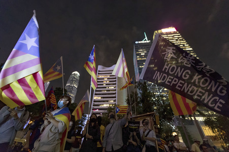 Solidaritätsdemo für Katalonien in Hongkong