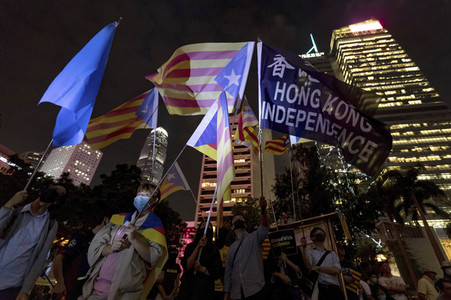 Solidaritätsdemo für Katalonien in Hongkong