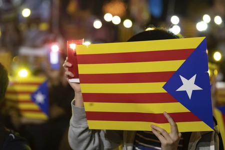 Solidaritätsdemo für Katalonien in Hongkong