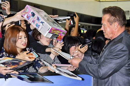 Ankunft 'Terminator: Dark Fate' Cast in Narita