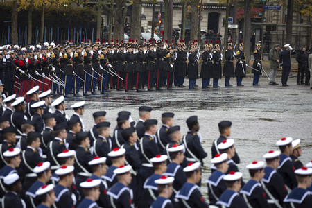 101. Jahrfeier des Waffenstillstands von 1918 in Paris