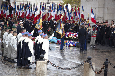 101. Jahrfeier des Waffenstillstands von 1918 in Paris