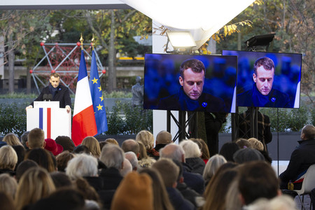 Einweihung des Denkmals für die im Auslandseinsatz getöteten französichen Soldaten in Paris