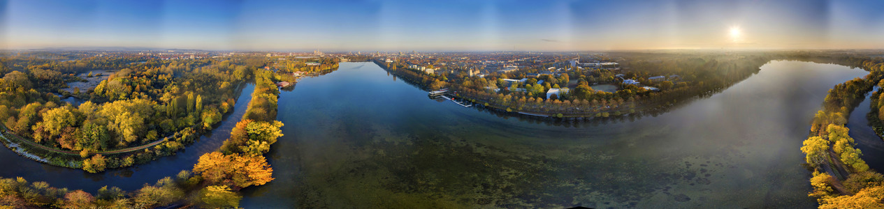 Luftbild vom Maschsee in Hannover