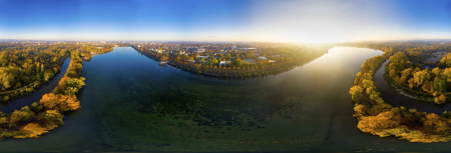 Luftbild vom Maschsee in Hannover