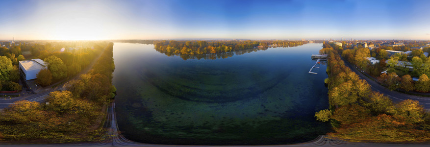 Luftbild vom Maschsee in Hannover