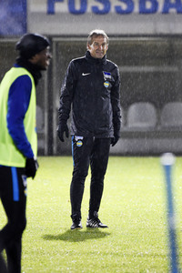 Jürgen Klinsmann beim Hertha BSC Training in Berlin