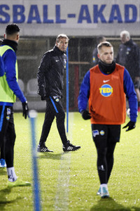 Jürgen Klinsmann beim Hertha BSC Training in Berlin