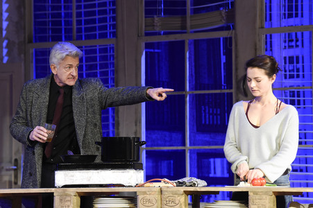 Theaterprobe 'Skylight' in Berlin