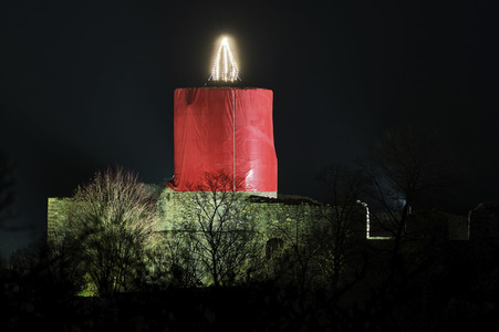 Die größte Adventskerze Norddeutschlands in Polle