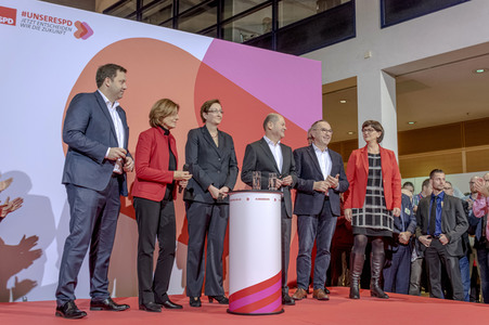 Pressekonferenz zur neuen SPD Führungsspitze in Berlin