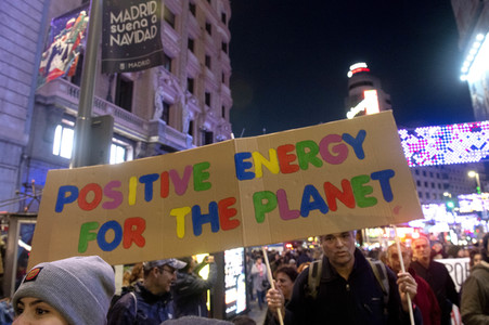 Klimademo am Rande der UN-Klimakonferenz in Madrid