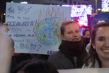 Klimademo am Rande der UN-Klimakonferenz in Madrid