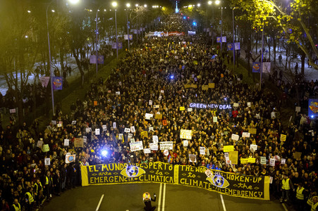 Klimademo am Rande der UN-Klimakonferenz in Madrid