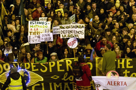 Klimademo am Rande der UN-Klimakonferenz in Madrid