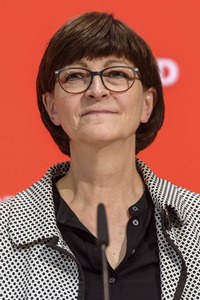 Prssekonferenz der SPD-Vorsiztenden in Berlin