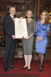 Verleihung der Ehrenbürgerschaft an Kirsten Boie in Hamburg