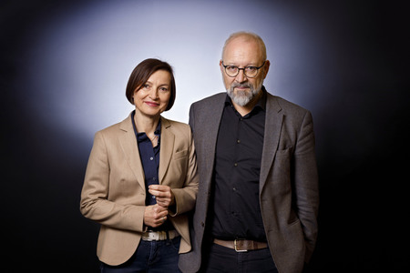 Photoshooting mit Herfried Münkler und Marina Münkler