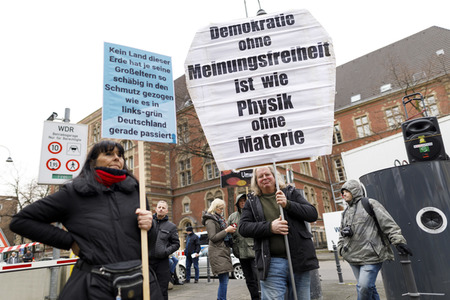 Demonstration gegen den WDR