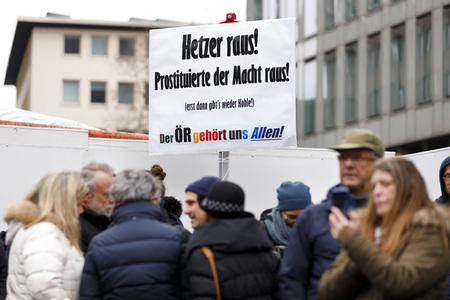 Demonstration gegen den WDR