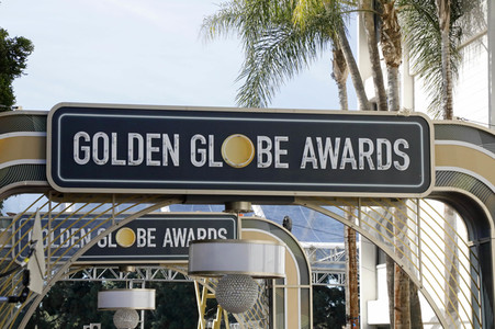 Aufbau für Golden Globe Awards 2020 in Beverly Hills
