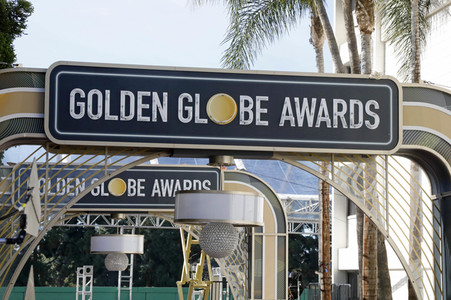 Aufbau für Golden Globe Awards 2020 in Beverly Hills