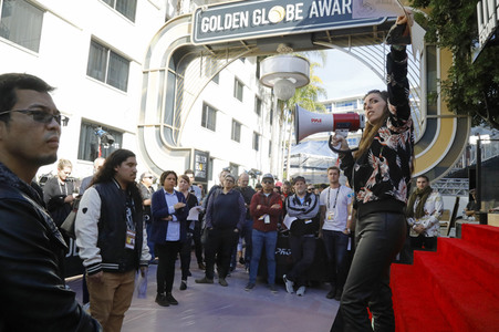 Aufbau für Golden Globe Awards 2020 in Beverly Hills