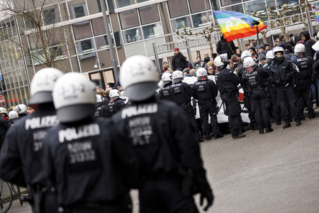 Demonstration gegen den WDR