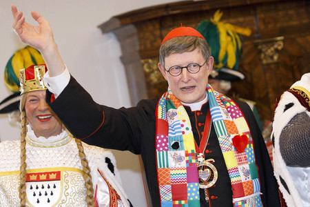 Kardinal Woelki begrüsst das Kölner Karneval Dreigestirn in Köln