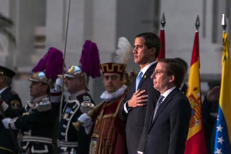 Verleihung des Goldenen Schlüssels von Madrid an Juan Guaidó