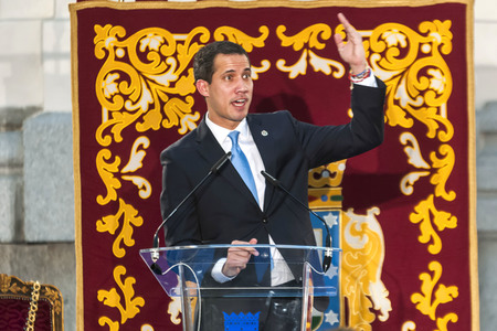 Verleihung des Goldenen Schlüssels von Madrid an Juan Guaidó