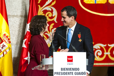Verleihung des Goldenen Schlüssels von Madrid an Juan Guaidó