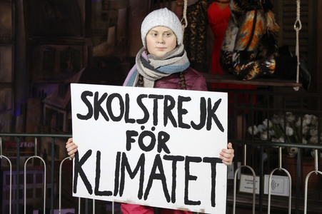 Enthüllung der Wachsfigur von Greta Thunberg in Hamburg