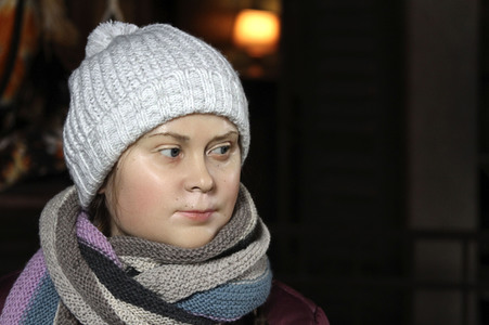 Enthüllung der Wachsfigur von Greta Thunberg in Hamburg