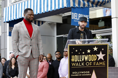Curtis '50 Cent' Jackson erhält einen Stern auf dem Hollywood Walk of Fame in Los Angeles