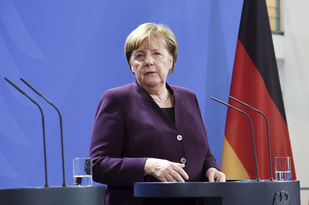Pressekonferenz mit Angela Merkel und Sebastian Kurz in Berlin