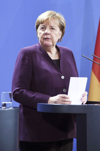 Pressekonferenz mit Angela Merkel und Sebastian Kurz in Berlin
